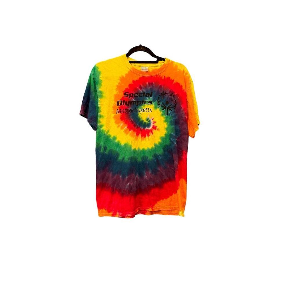 Port & Company Special Olympics Massachusetts Tie-Dye T-Shirt Size Medium